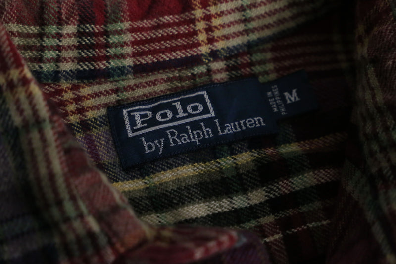 1990s polo by RL check cotton nel shirt