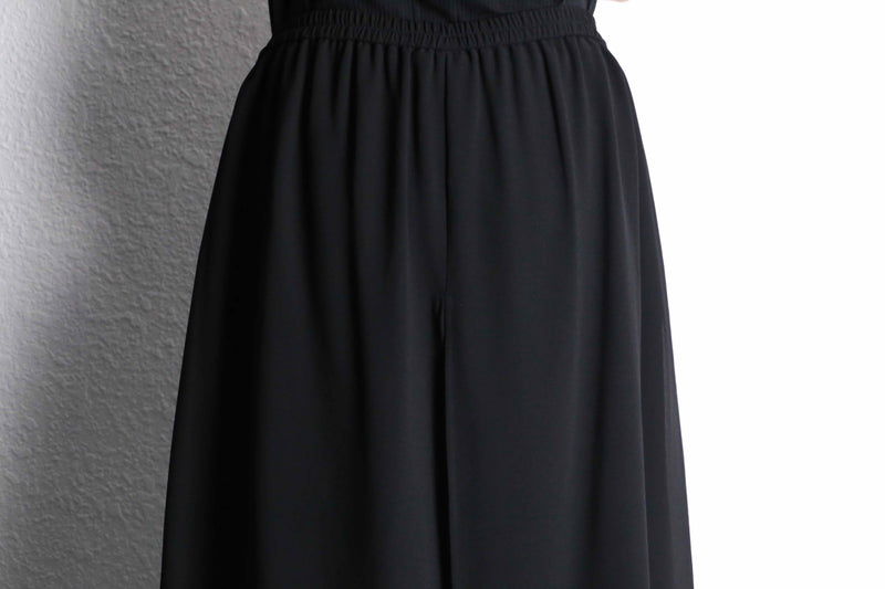 black sheer layered easy pants