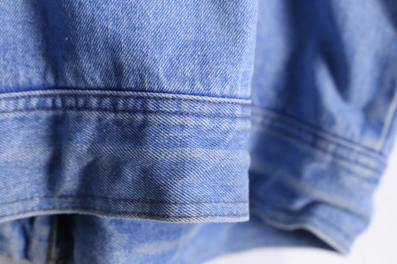 denim hoodie coverall jacket