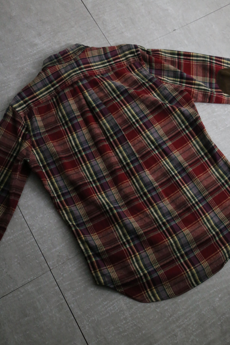 1990s polo by RL check cotton nel shirt