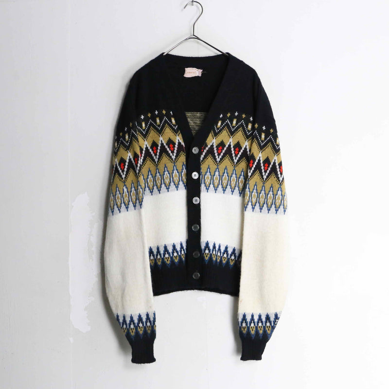 70’s mulch color nordic acryl cardigan