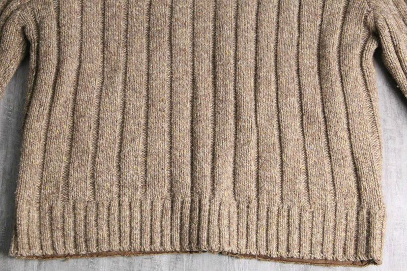 "Marlboro Classics" fake leather × knit switch design jacket