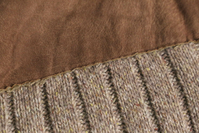 "Marlboro Classics" fake leather × knit switch design jacket