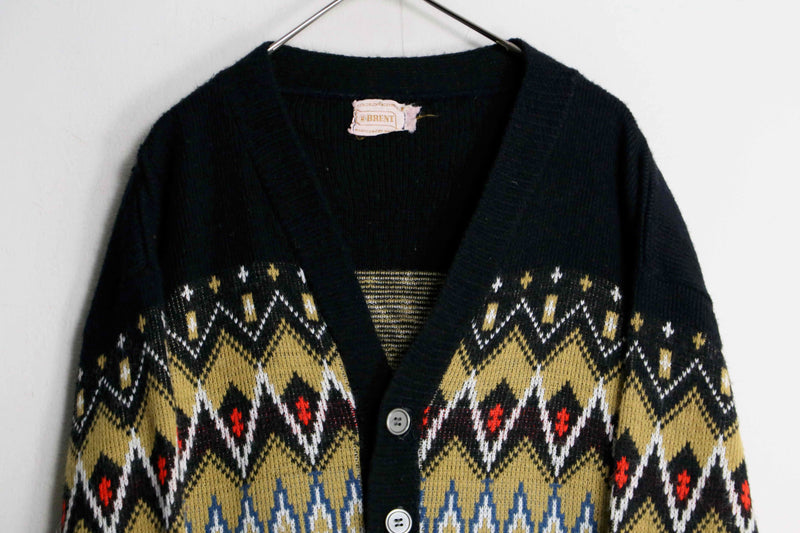 70’s mulch color nordic acryl cardigan