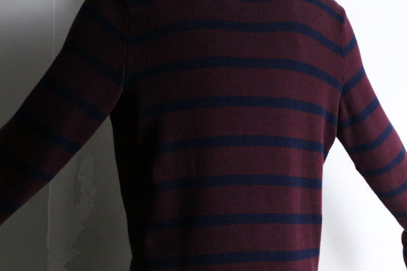 “Polo by RL” bordeaux boarder design cotton knit