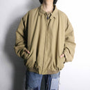 beige polyester chin strap drizzler jacket