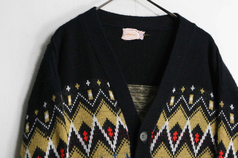 70’s mulch color nordic acryl cardigan