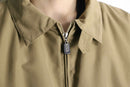 beige polyester chin strap drizzler jacket