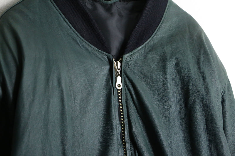 dark green full zip light jacket