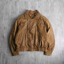 camel color layer design leather jacket