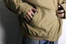 beige polyester chin strap drizzler jacket