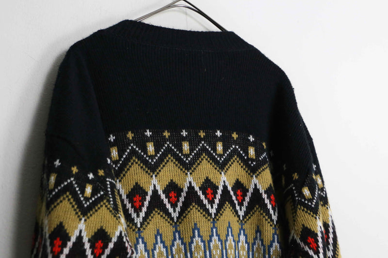 70’s mulch color nordic acryl cardigan