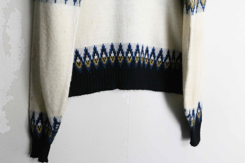 70’s mulch color nordic acryl cardigan