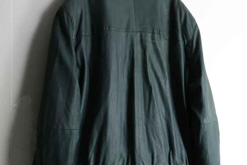 dark green full zip light jacket