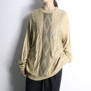 abstract diamond pattern knit