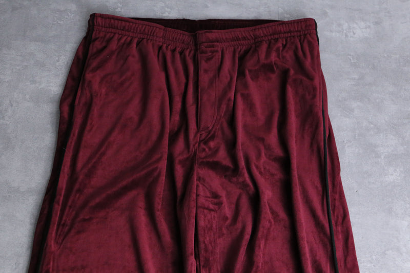 gloss bordeaux velour track jacket set up