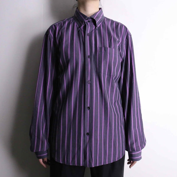 "ARMANI EXCHANGE"stripe design button down shirt