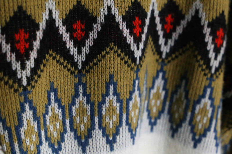 70’s mulch color nordic acryl cardigan