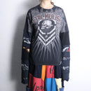 "Re:make" layered sleeve graphic tee