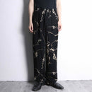 flower pattern easy wide slacks