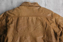camel color layer design leather jacket