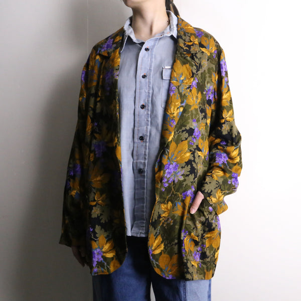 floral print easy tailored jacket