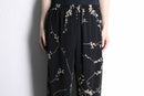 flower pattern easy wide slacks