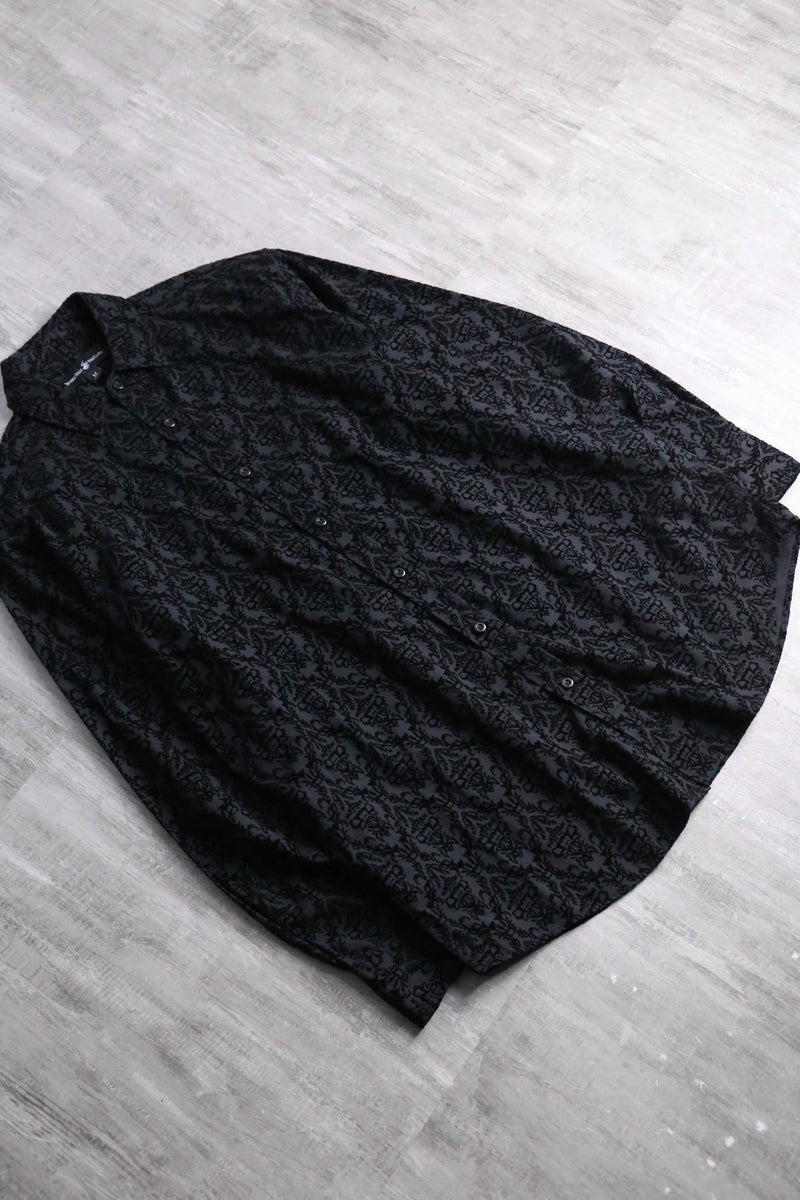 black paisley velour shirt