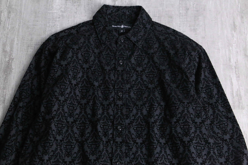 black paisley velour shirt