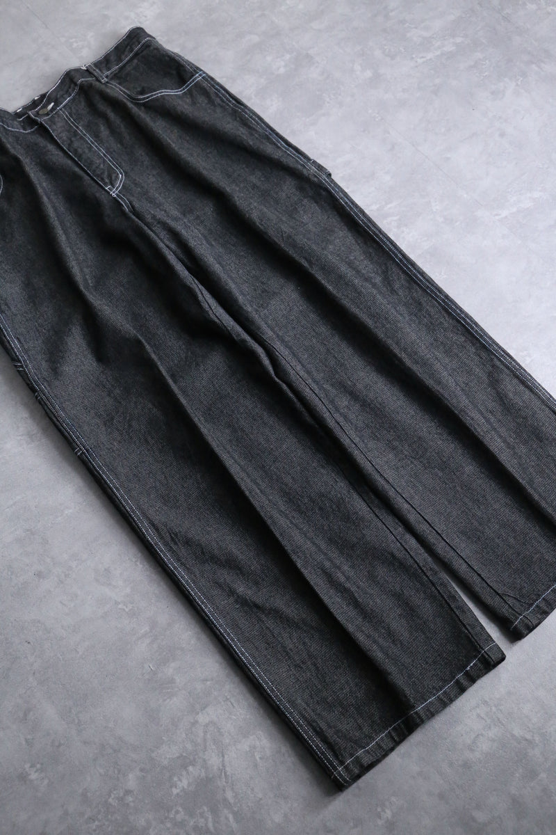 "SEAN JOHN" darkgray big size wide denim