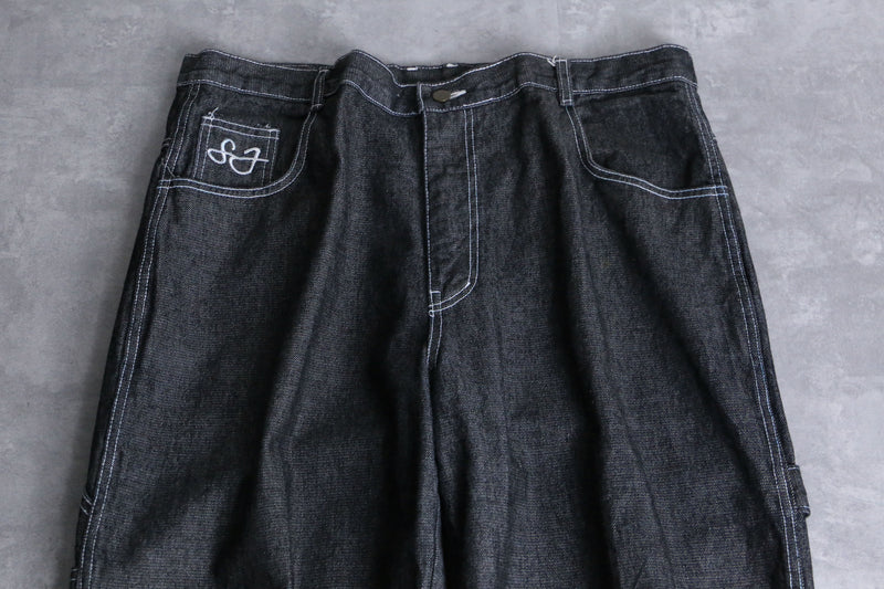 "SEAN JOHN" darkgray big size wide denim