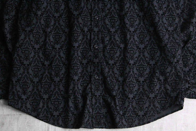 black paisley velour shirt