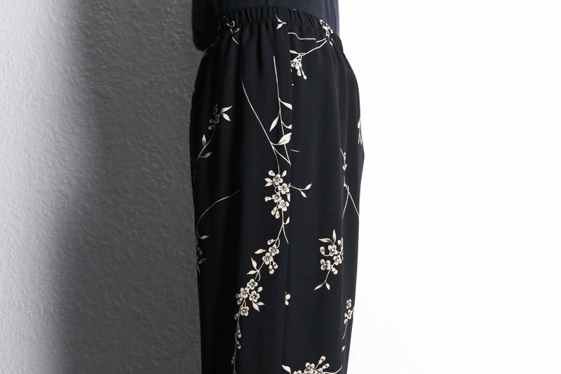flower pattern easy wide slacks