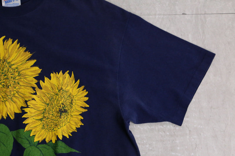 90‘s sunflower print cotton Tee