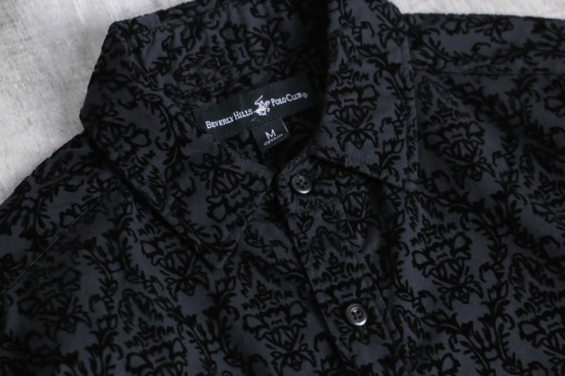 black paisley velour shirt