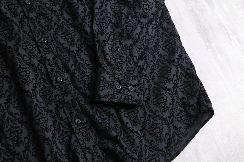 black paisley velour shirt