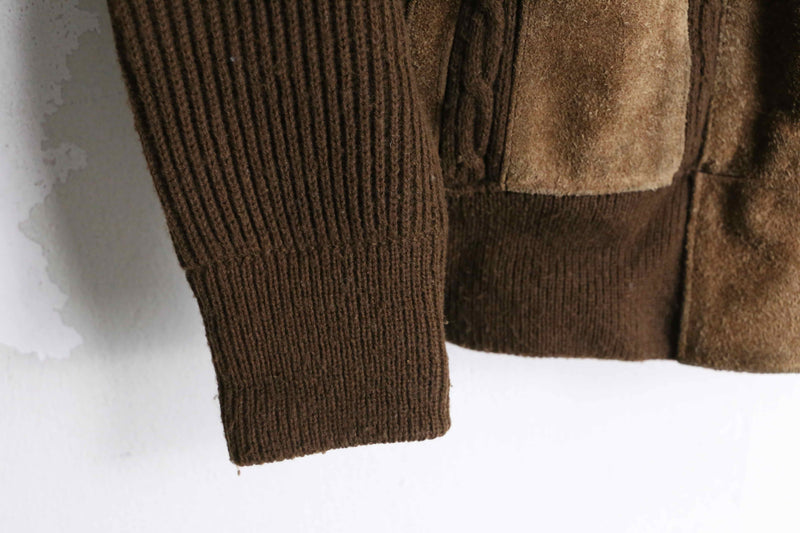 brown suede switch design jacket