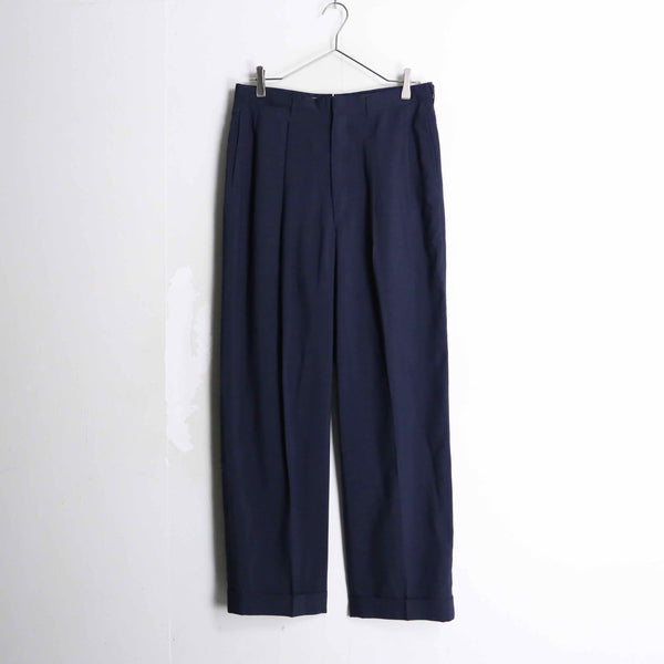 navy 2tuck tapered slacks