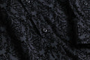 black paisley velour shirt