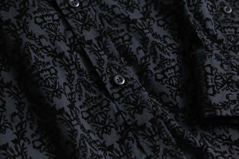 black paisley velour shirt