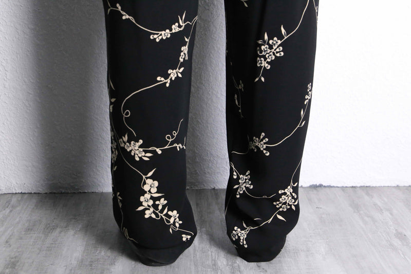 flower pattern easy wide slacks