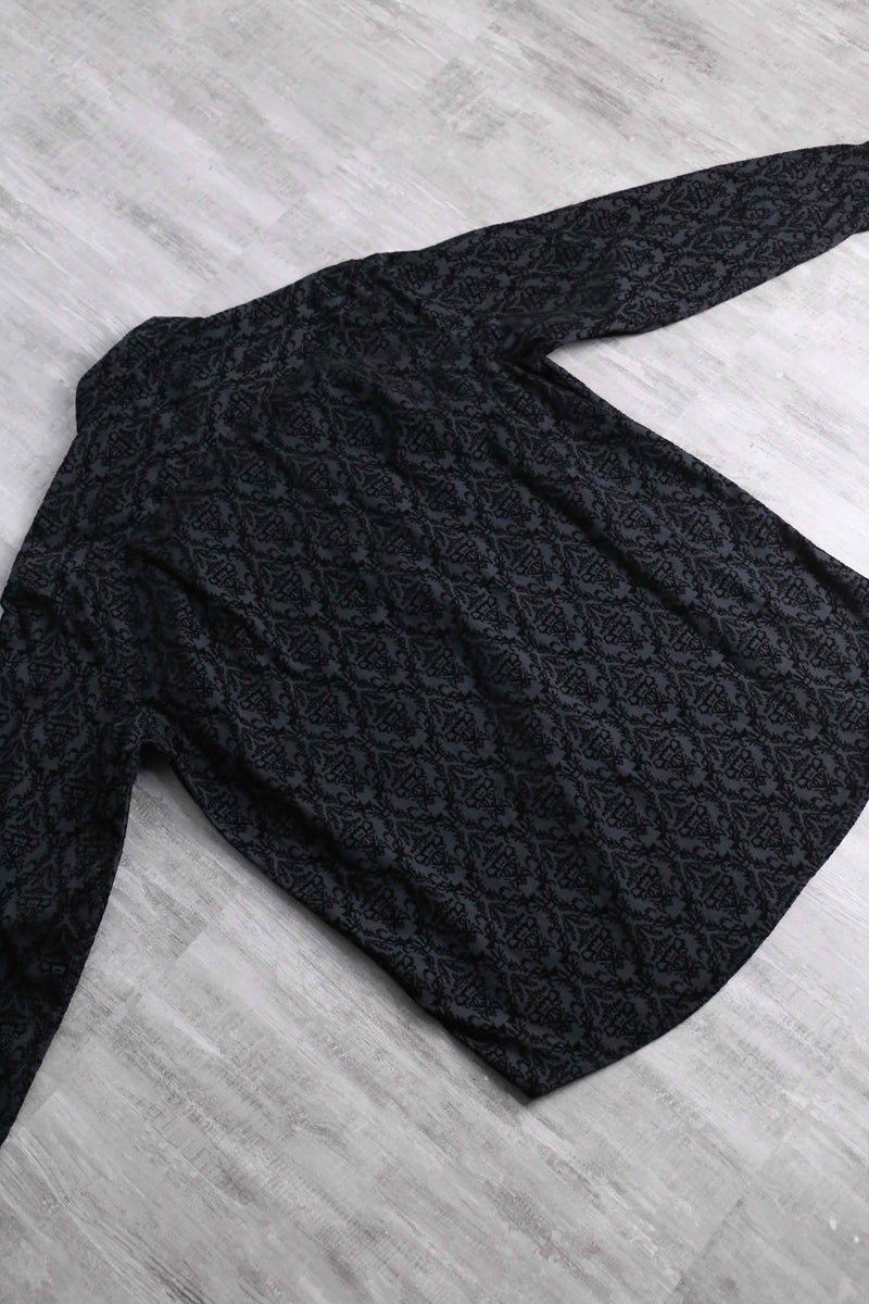 black paisley velour shirt