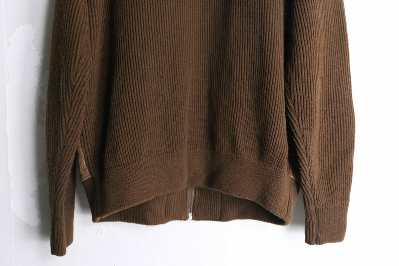 brown suede switch design jacket