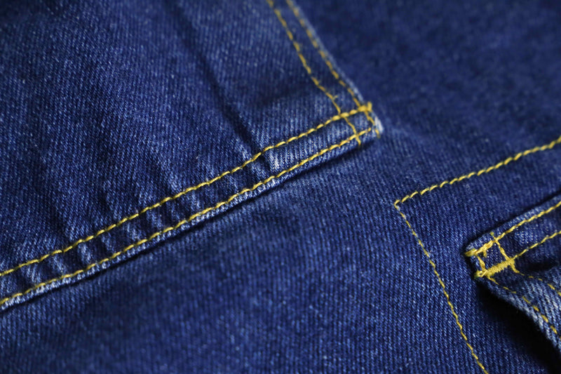 ”KING SIZE” orange stitch cargo denim short pants