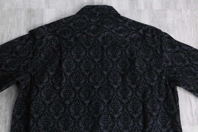 black paisley velour shirt