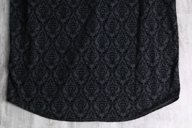 black paisley velour shirt