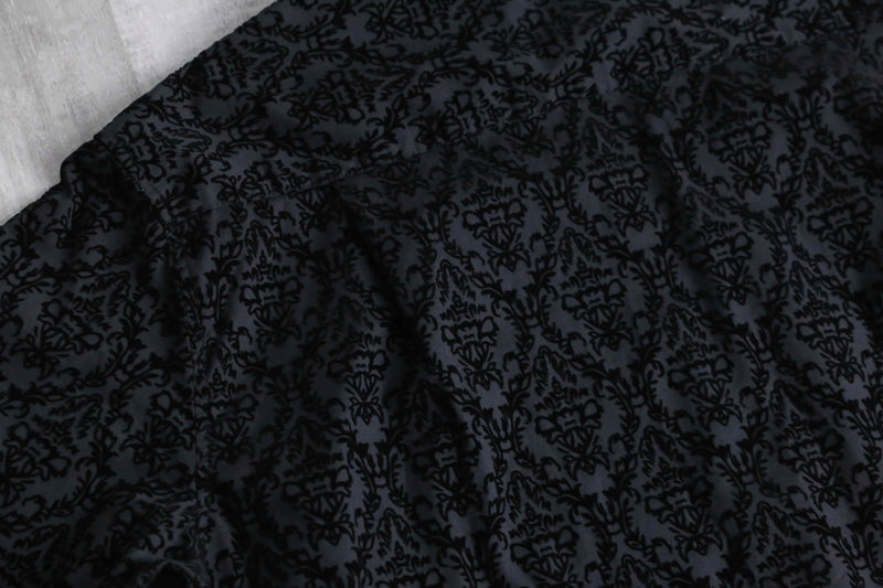 black paisley velour shirt