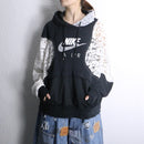 "Re:make" lace docking hoodie
