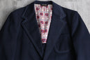 70's contrast stitch stripe tailored jacket