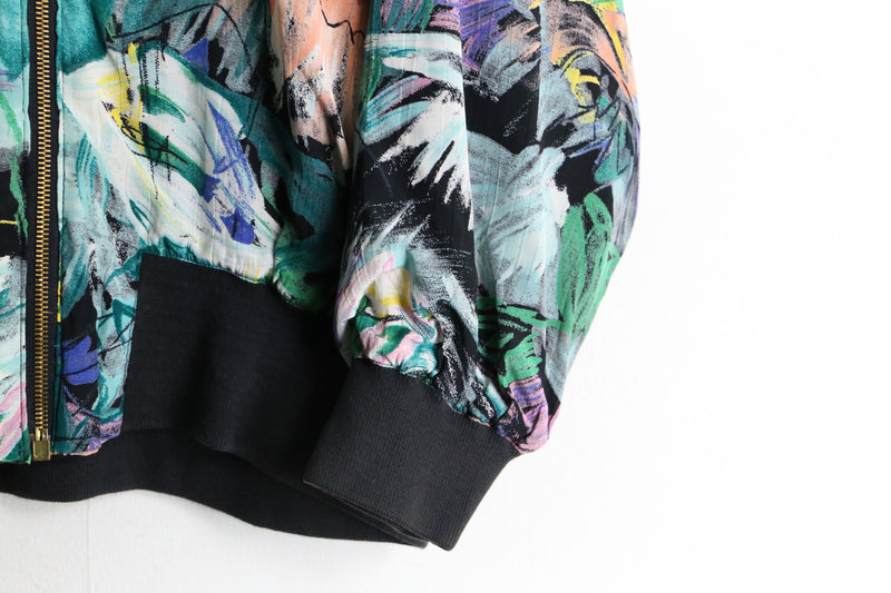 multicolored paint zip light jacket